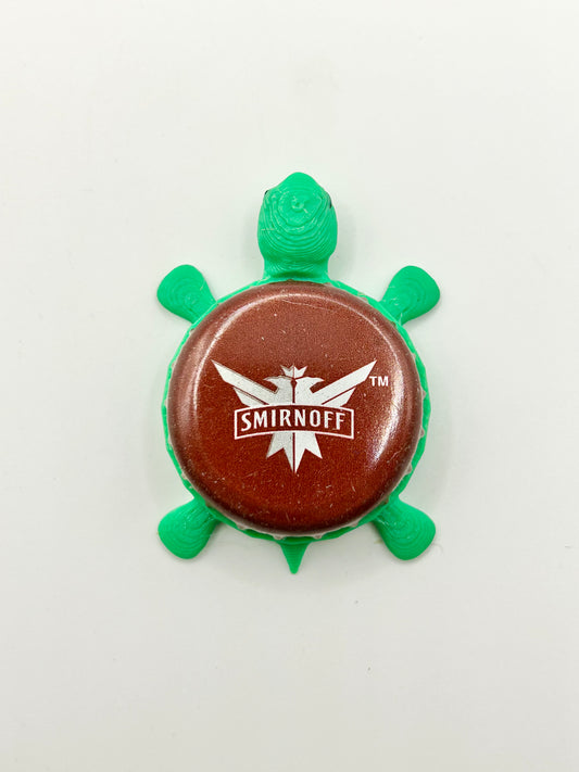 Smirnoff (Maroon) - Bottle Cap Magnet Turtle