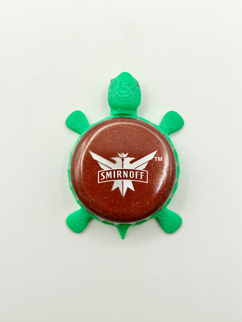 Smirnoff (Maroon) - Bottle Cap Magnet Turtle Shell Shocked Art