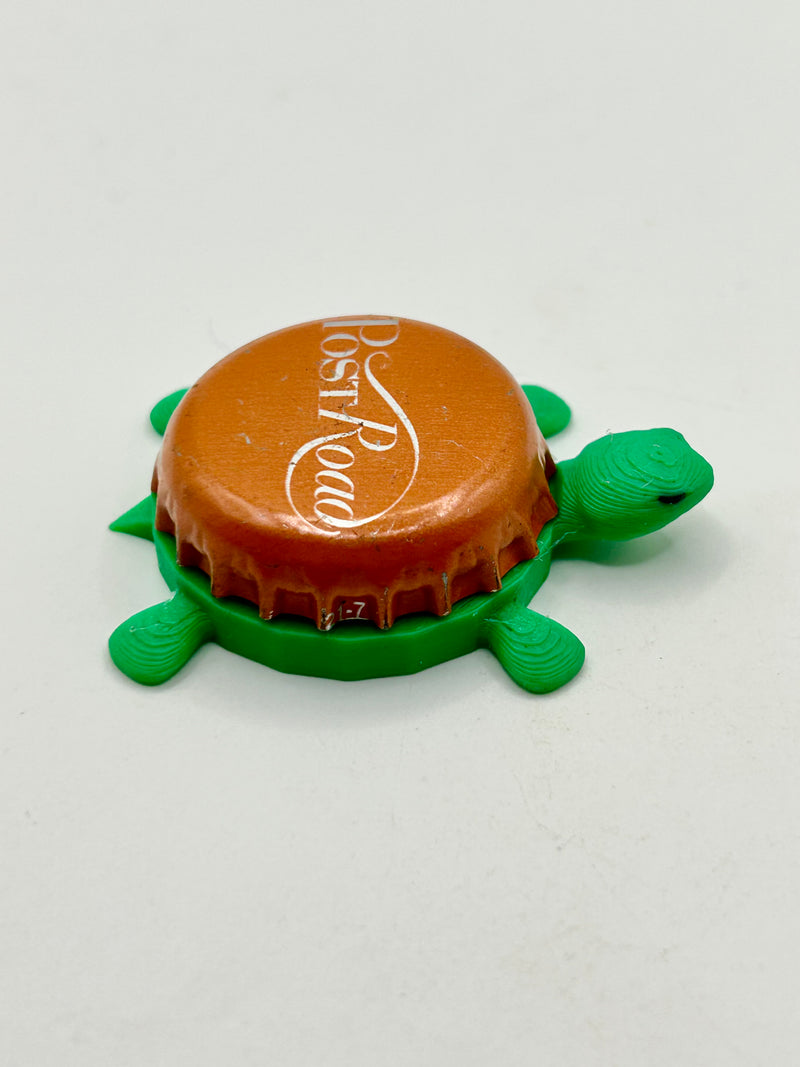 Post Road Brooklyn Brewing - Bottle Cap Magnet Turtle Shell Shocked Art