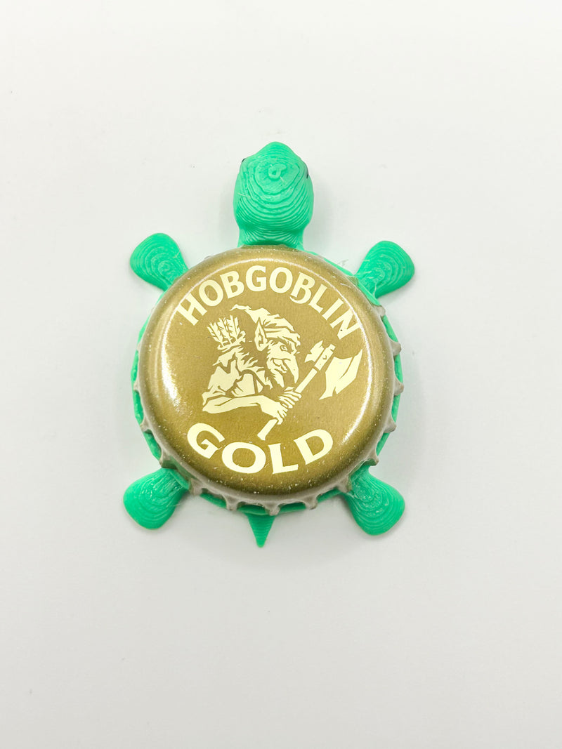 Hobgoblin Gold - Bottle Cap Magnet Turtle Shell Shocked Art