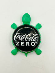 Coca Cola Zero (Large Text) - Bottle Cap Magnet Turtle Shell Shocked Art