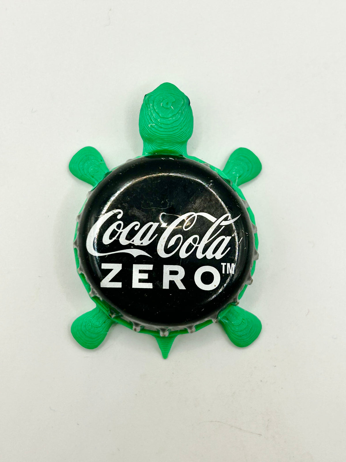 Coca Cola Zero (Large Text) - Bottle Cap Magnet Turtle — Shell Shocked Art