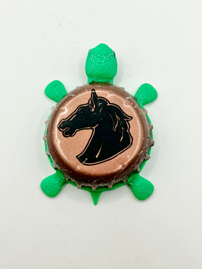 Lexington Brewing Co. (Brown) - Bottle Cap Magnet Turtle Shell Shocked Art