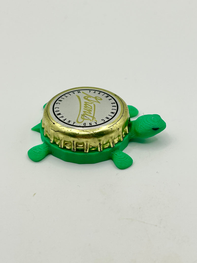 Grant’s Yakima Brewing - Bottle Cap Magnet Turtle Shell Shocked Art