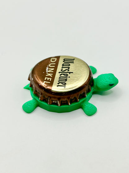 Warsteiner Dunkel - Bottle Cap Magnet Turtle Shell Shocked Art