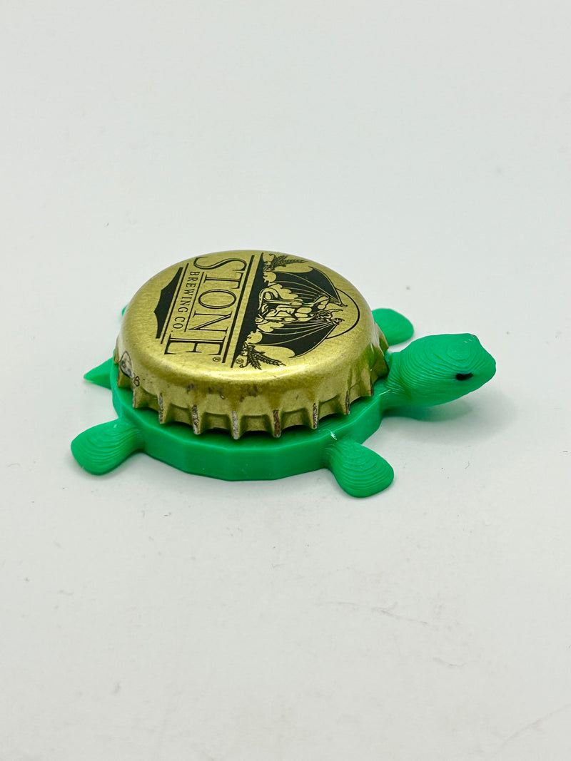 Stone Brewing Logo (Vintage) - Bottle Cap Magnet Turtle Shell Shocked Art