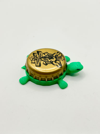 Stone True Independent Craft - Bottle Cap Magnet Turtle Shell Shocked Art