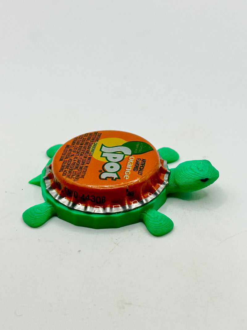 Spot Orange Soda - Bottle Cap Magnet Turtle Shell Shocked Art