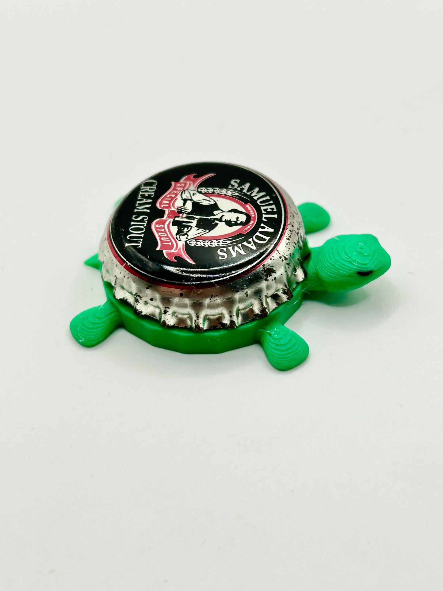 Sam Adams Cream Stout (Vintage) - Bottle Cap Magnet Turtle