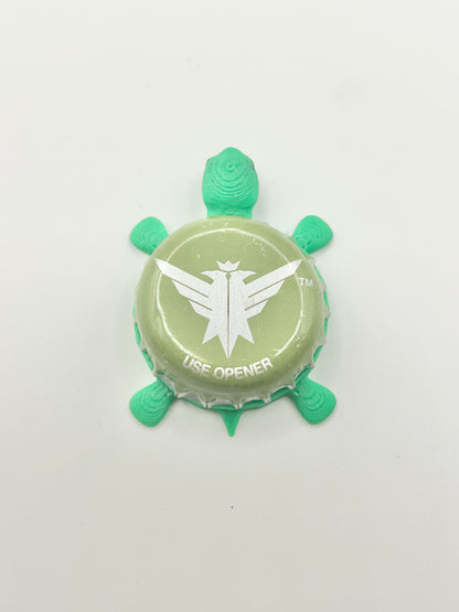 Smirnoff Eagle (Green) - Bottle Cap Magnet Turtle Shell Shocked Art