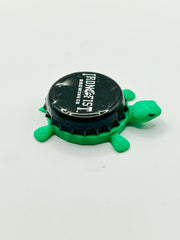 Ironfist Brewing - Bottle Cap Magnet Turtle Shell Shocked Art
