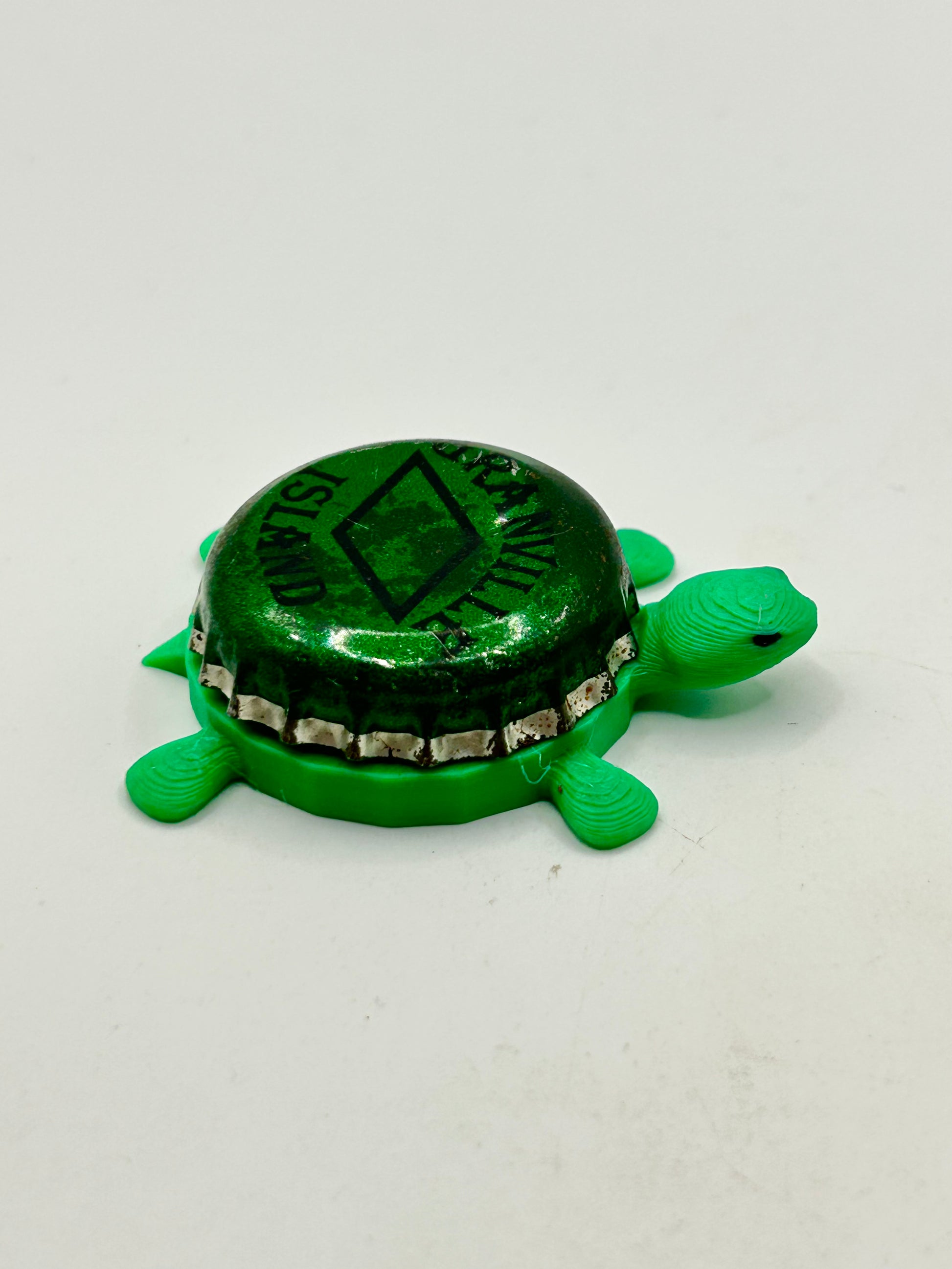 Granville Island Brewing (Green) - Bottle Cap Magnet Turtle Shell Shocked Art