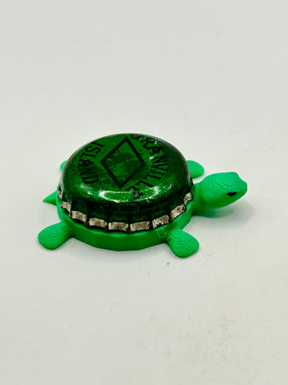 Granville Island Brewing (Green) - Bottle Cap Magnet Turtle Shell Shocked Art