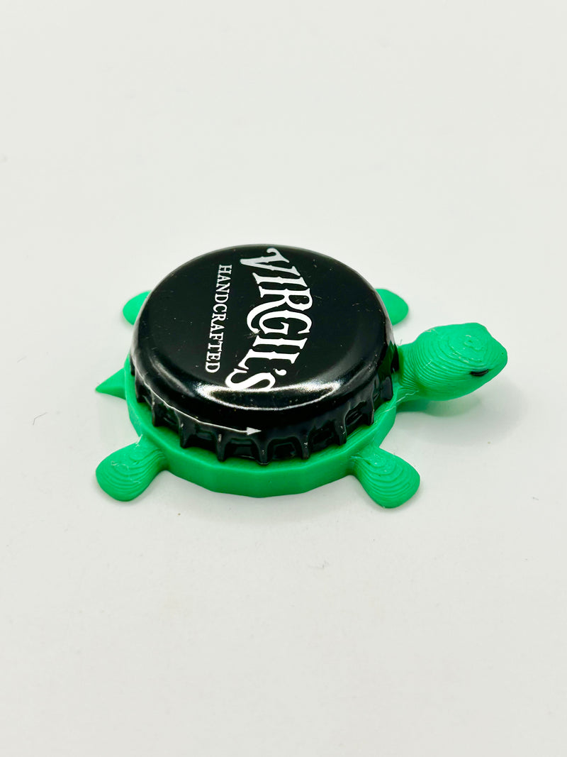 Virgil’s Soda (Black) - Bottle Cap Magnet Turtle Shell Shocked Art
