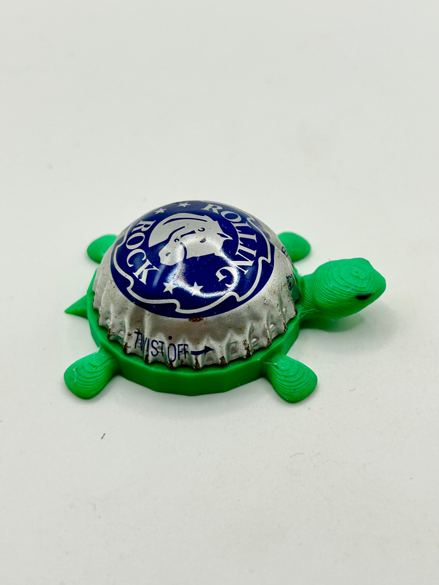 Rolling Rock (Dome Shell) - Bottle Cap Magnet Turtle