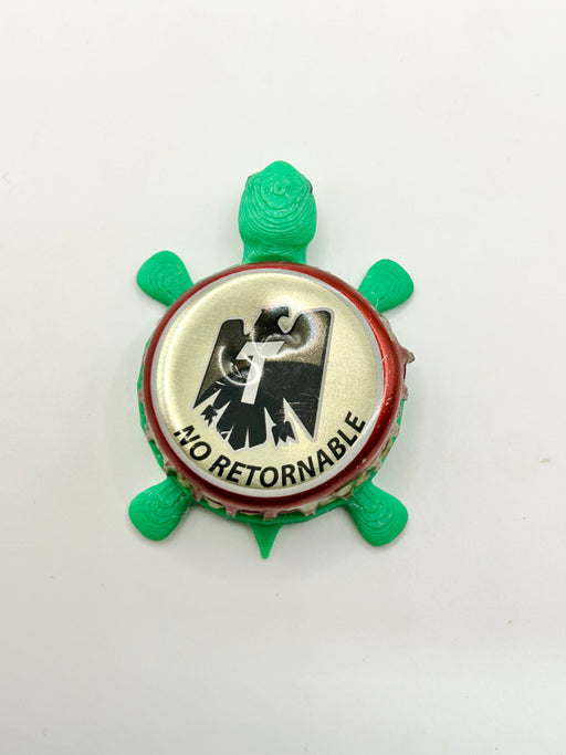 Tecate Beer (Vintage) - Bottle Cap Magnet Turtle Shell Shocked Art