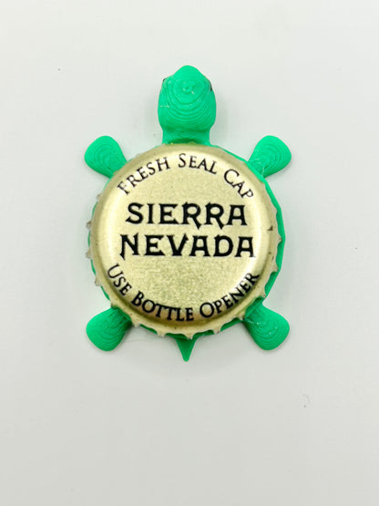 Sierra Nevada (Gold Cap) - Bottle Cap Magnet Turtle Shell Shocked Art