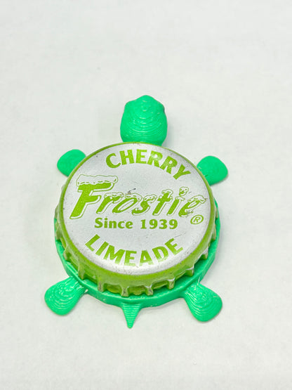 Frostie Cherry Limeade Soda - Bottle Cap Magnet Turtle Shell Shocked Art