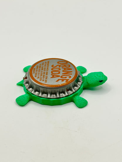 Orange Soda (Silver) - Bottle Cap Magnet Turtle Shell Shocked Art