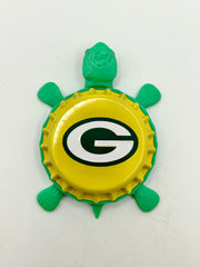 Green Bay Packers - Bottle Cap Magnet Turtle Shell Shocked Art
