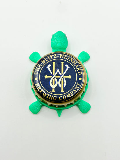 Blitz Weinhard Brewing (Monogram) - Bottle Cap Magnet Turtle Shell Shocked Art