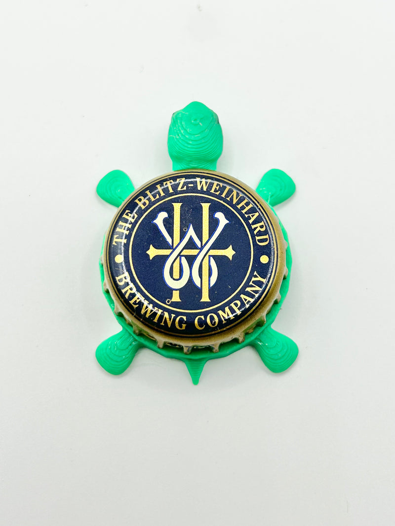 Blitz Weinhard Brewing (Monogram) - Bottle Cap Magnet Turtle Shell Shocked Art