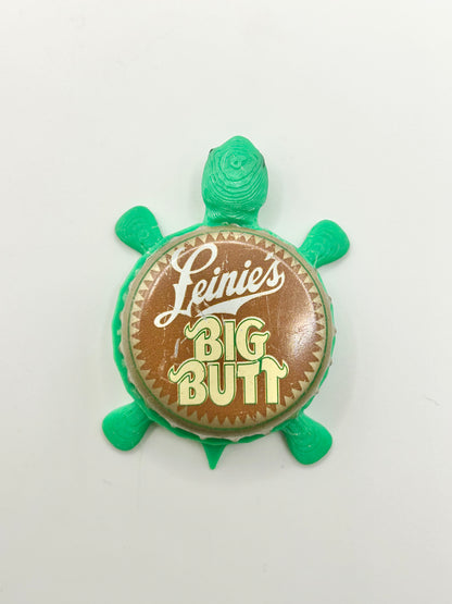 Leinenkugel's Big Butt - Bottle Cap Magnet Turtle Shell Shocked Art