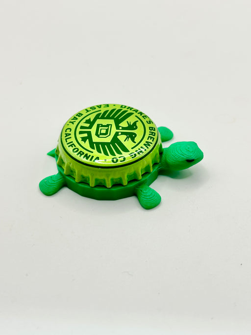 Drake’s Brewing (Green) - Bottle Cap Magnet Turtle Shell Shocked Art