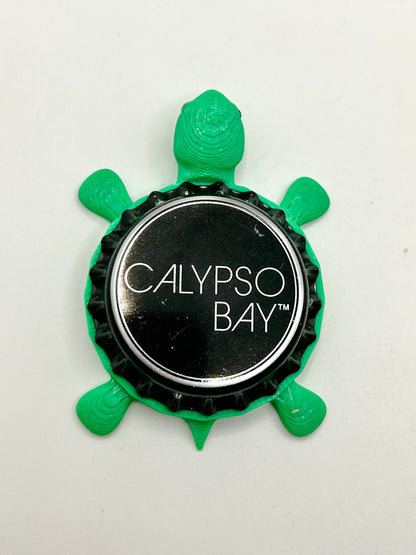 Calypso Bay - Bottle Cap Magnet Turtle Shell Shocked Art
