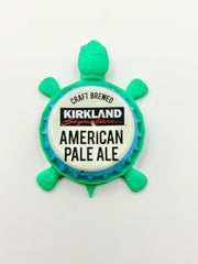 Kirkland American Pale Ale - Bottle Cap Magnet Turtle Shell Shocked Art