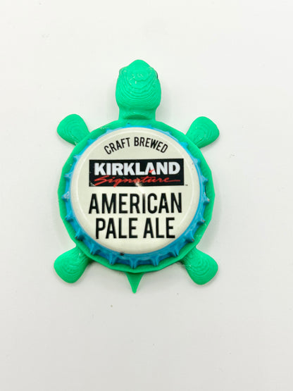 Kirkland American Pale Ale - Bottle Cap Magnet Turtle Shell Shocked Art