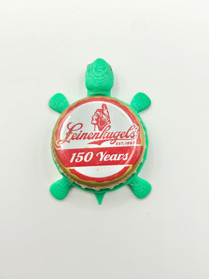 Leinenkugel's 150 Years - Bottle Cap Magnet Turtle Shell Shocked Art