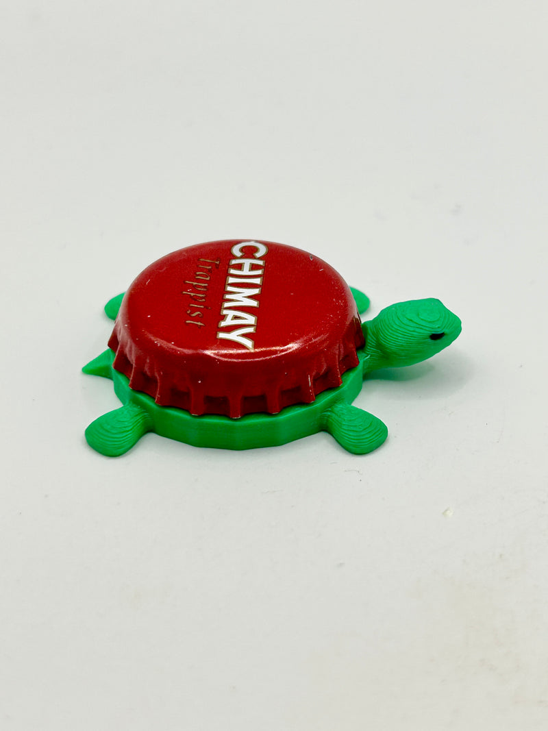 Chimay Trappist Brewery (Red) - Bottle Cap Magnet Turtle Shell Shocked Art