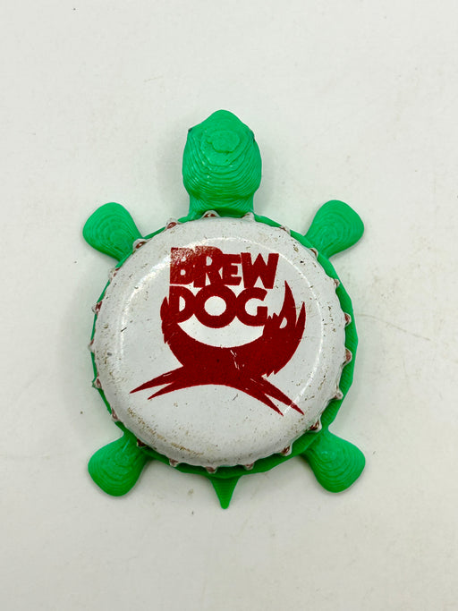 Brew Dog (Red with Text) - Bottle Cap Magnet Turtle Shell Shocked Art