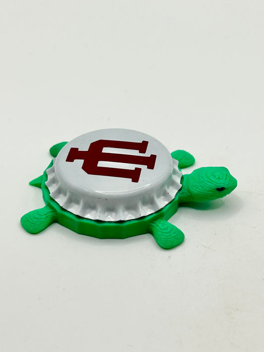 Indiana Hoosiers - Bottle Cap Magnet Turtle Shell Shocked Art