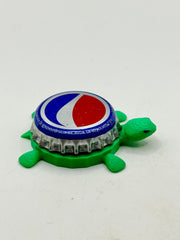 Pepsi Logo (Light Blue Border) - Bottle Cap Magnet Turtle Shell Shocked Art