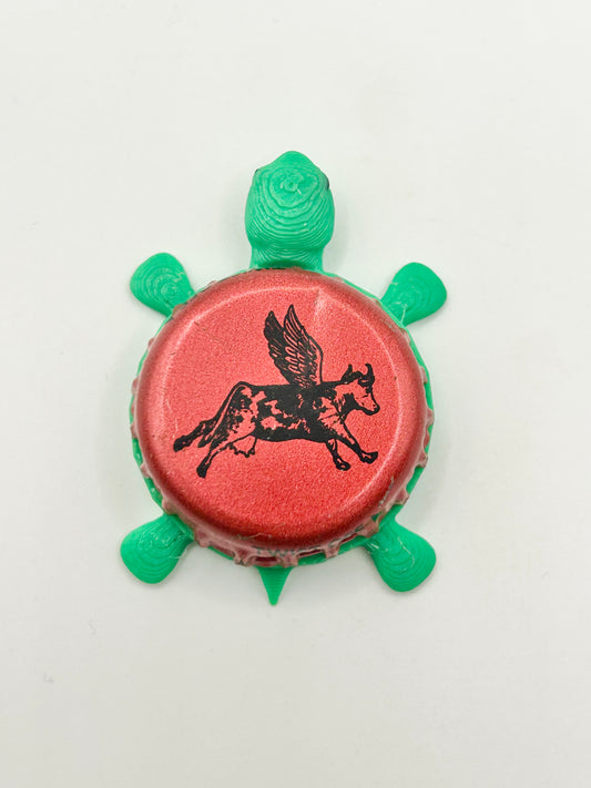 Flying Cow - Bottle Cap Magnet Turtle