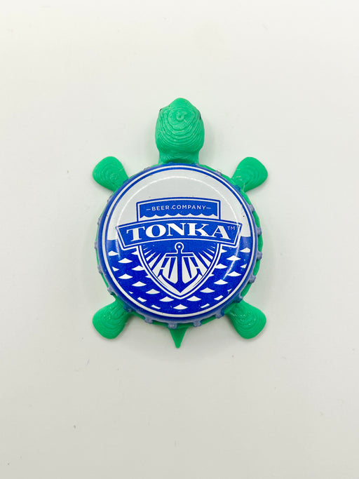 Tonka Brewing - Bottle Cap Magnet Turtle Shell Shocked Art