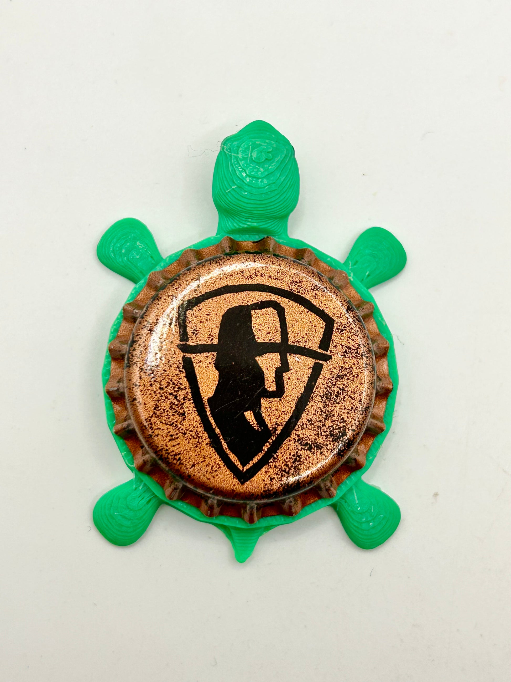James Page Brewing (Orange) - Bottle Cap Magnet Turtle Shell Shocked Art