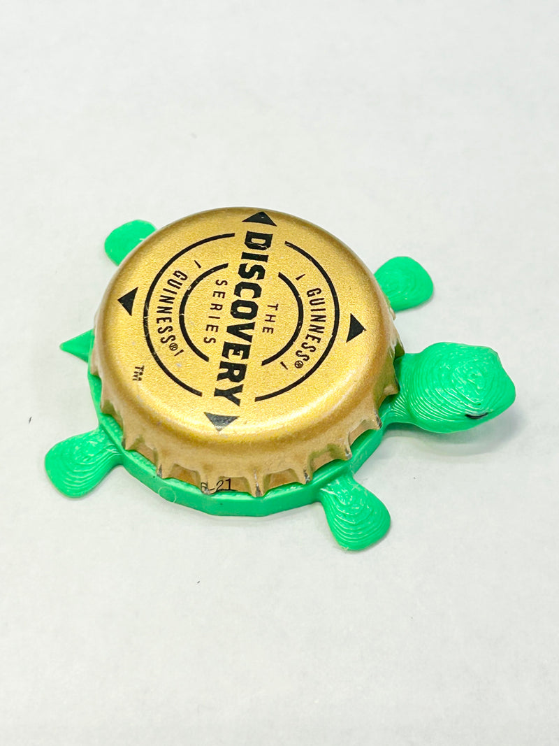 Guinness Discovery - Bottle Cap Magnet Turtle Shell Shocked Art