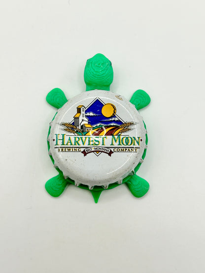 Harvest Moon Brewing - Bottle Cap Magnet Turtle Shell Shocked Art