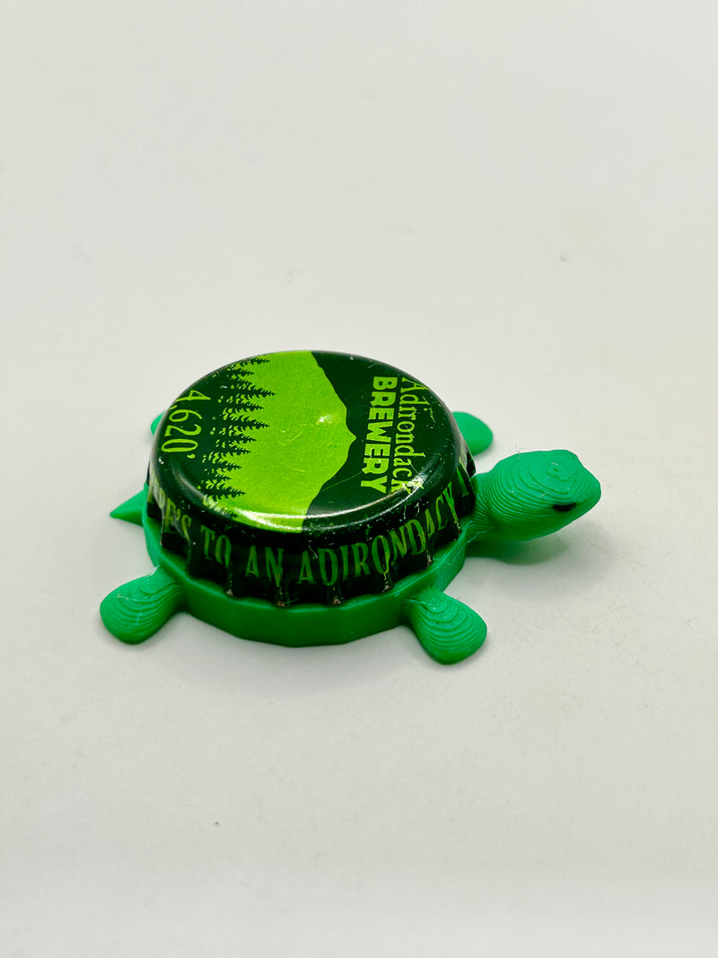 Adirondack Brewery (4,620 ft) - Bottle Cap Magnet Turtle Shell Shocked Art