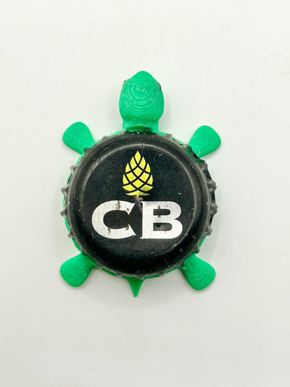 Craft Brewers (CB) - Bottle Cap Magnet Turtle Shell Shocked Art