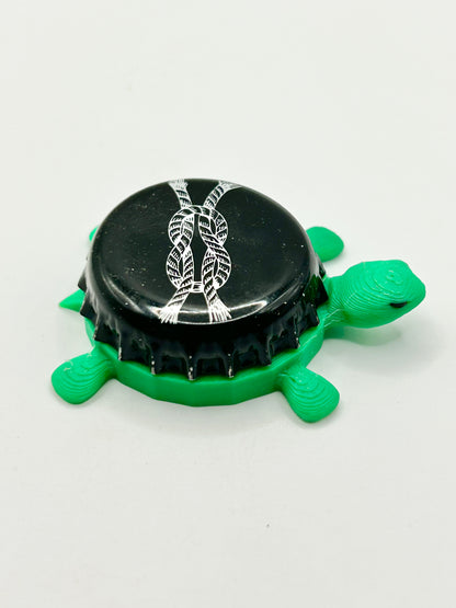 Thimble Island Brewing - Bottle Cap Magnet Turtle Shell Shocked Art