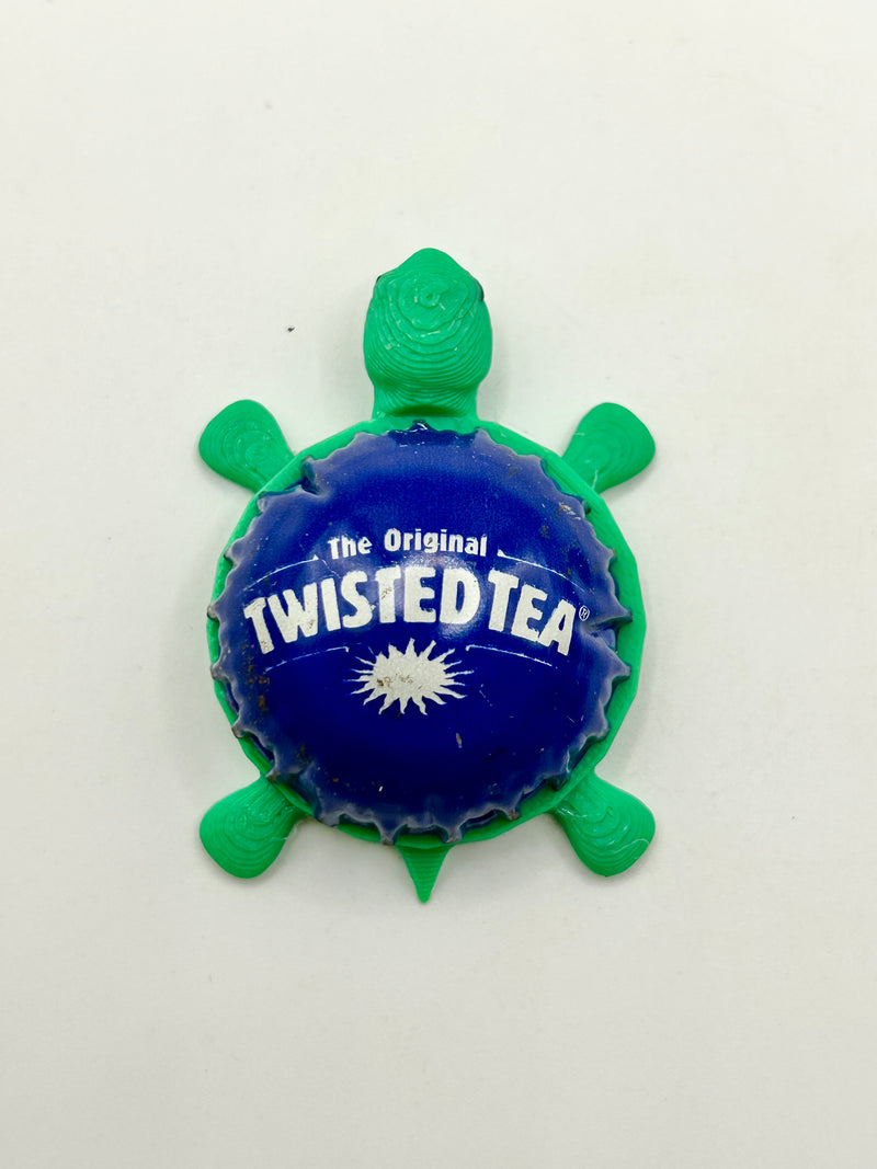 Twisted Tea (Dome Shell) - Bottle Cap Magnet Turtle Shell Shocked Art