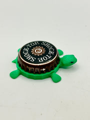 Shock Top (Brown) - Bottle Cap Magnet Turtle Shell Shocked Art