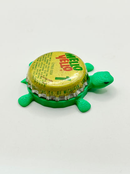 Mello Yello Citrus Soda (1) - Bottle Cap Magnet Turtle Shell Shocked Art