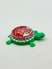 New Diet Double Cola - Bottle Cap Magnet Turtle Shell Shocked Art