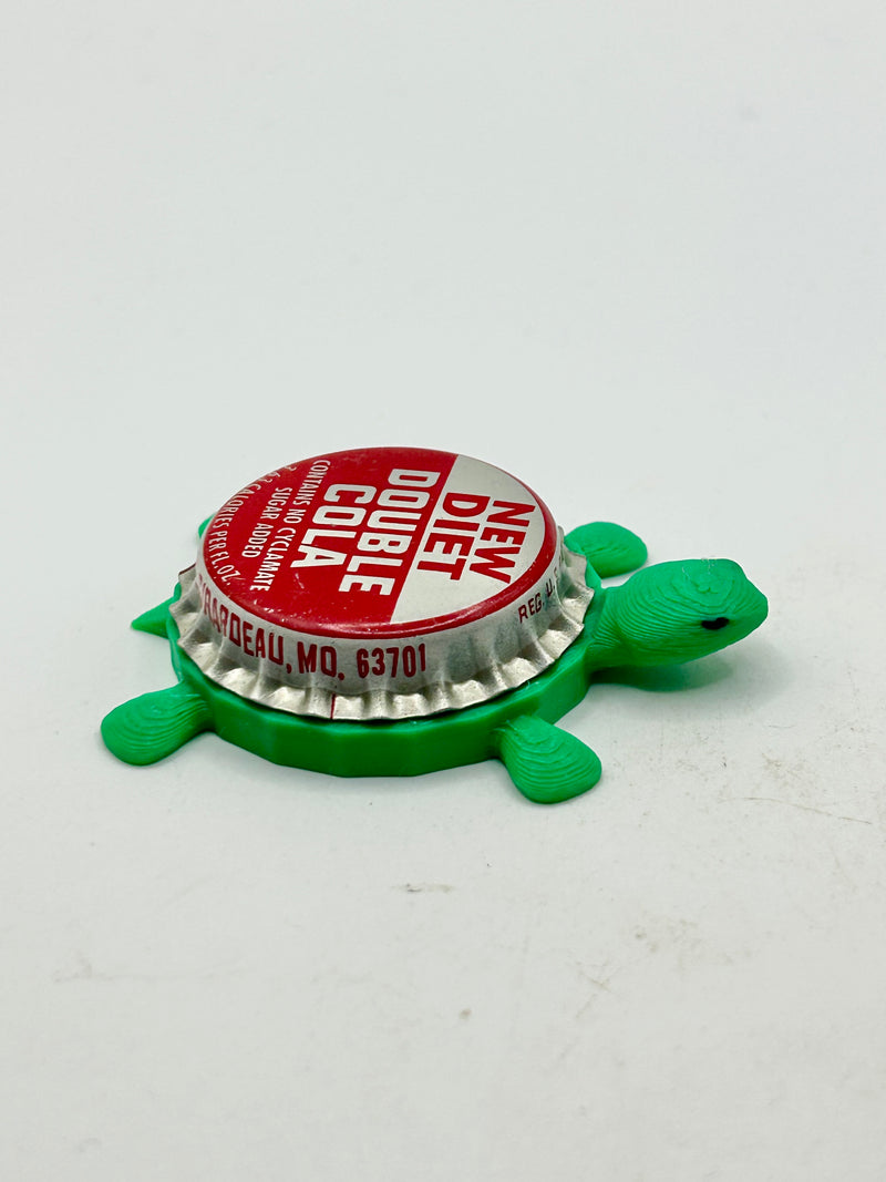 New Diet Double Cola - Bottle Cap Magnet Turtle Shell Shocked Art
