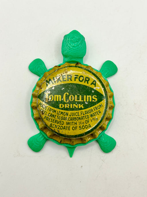 Tom Collins Mixer (Vintage) - Bottle Cap Magnet Turtle Shell Shocked Art